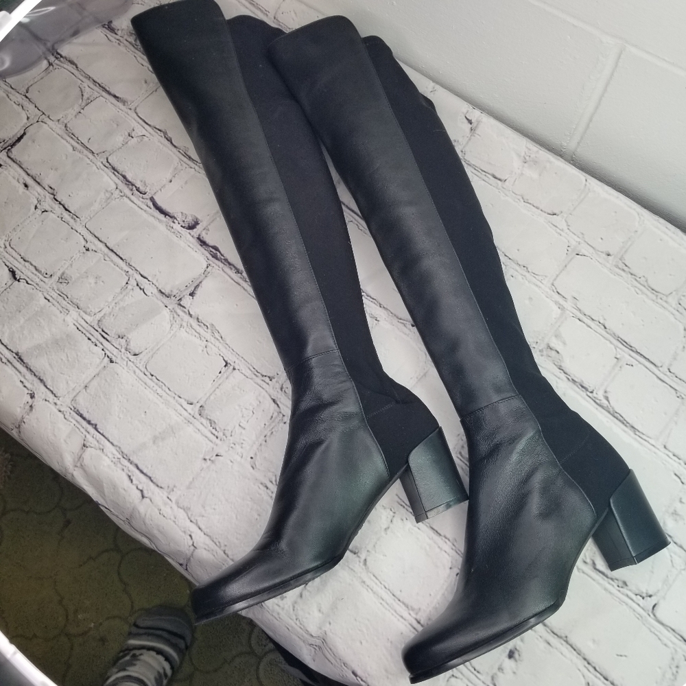 Stuart Weitzman Harper 60 black leather over the knee boots - Picture 11 of 11